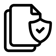 file shiled safety protection safe outline icon