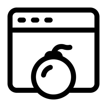black bomb on website screen clip art preview