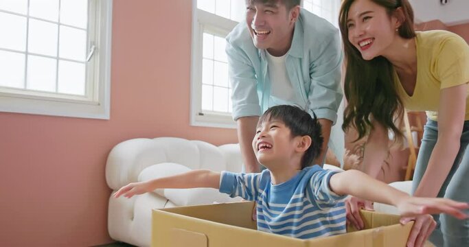 asian parent happy kid grwoing