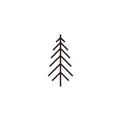 Fototapeta na wymiar tree, pine, line geometric symbol simple logo vector