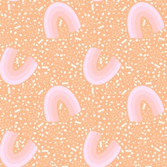 Cartoon rainbow seamless pattern for wallpaper and fabrics and textiles and wrapping paper and kids clothes print