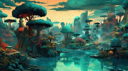 Metaverse Futuristic Landscapes - Generative AI