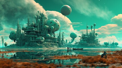 Metaverse Futuristic Landscapes - Generative AI