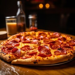 Realistic Pizza Closeup - Generative AI