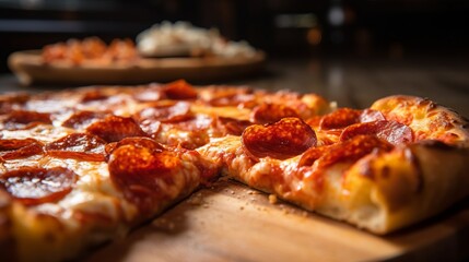 Realistic Pizza Closeup - Generative AI