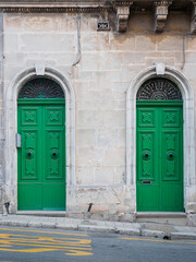 Green doors
