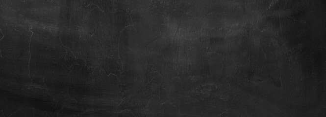 Black stone background banner. Black texture of cement. Copy sapce.Dark grey slate.Chalkboard...