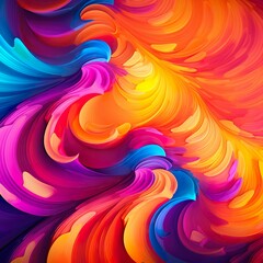 Mesmerizing and colorful abstract background image with swirling patterns and vibrant gradients, Generated AI