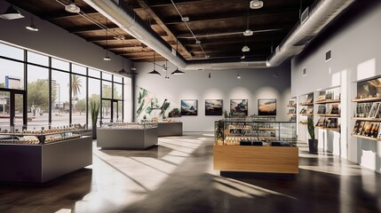 Clean store interior