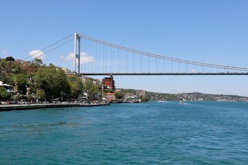 Istanbul Posporus  Fatih Sultan Mehmet Brücke und Zeki Pasa Yalisi