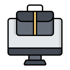 Digital Business Line Color Icon