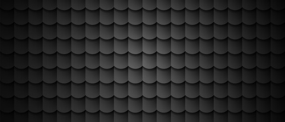 Black roof background. Roof tiles vector illustration.