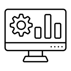 Data Science Thin Line Icon