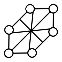 Network Thin Line Icon