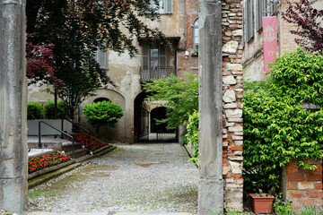 Fototapeta na wymiar Bergamo streets, Italy