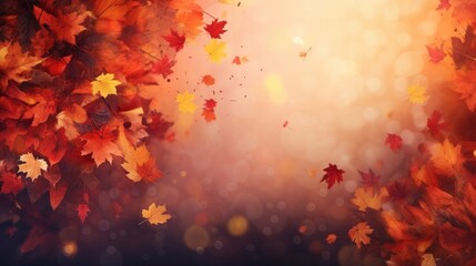 Obraz na płótnie Canvas Welcome Autumn background. Illustration AI Generative.