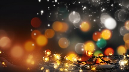 Obraz na płótnie Canvas Magic Christmas lights background. Illustration AI Generative.