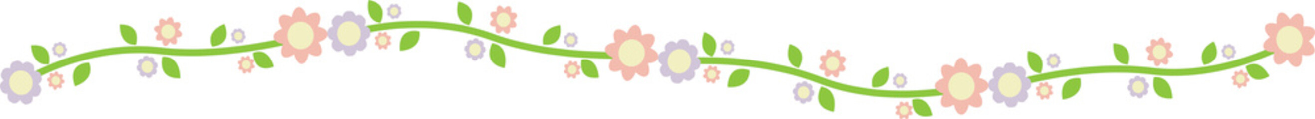 The flower Boarder cartoon style natural concept