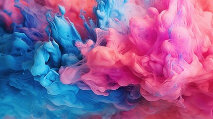 Abstract Colorful Background With Watercolor Blue, Pink, Purple. Generative AI