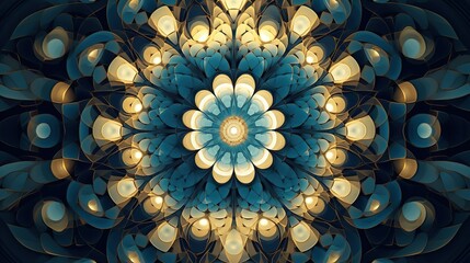 Abstract Geometric Patterns And Shapes In This Image Are Hypnotizing, Decoration Wallpaper, Generative AI