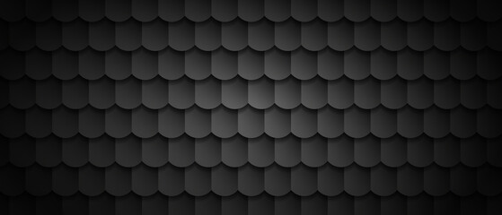 Black roof background. Roof tiles illustration.