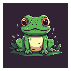 Cute frog mascot character for nature conservation organization