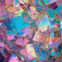 An iridescent pearly background texture, multicolored. Generative AI. 