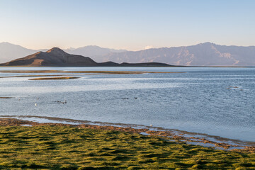 Pangong Tso lake in Ritu County, Ngari Prefecture, Tibet Autonomous Region, China.