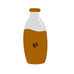 flat style coffee bottle illustration