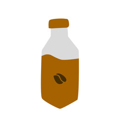 flat style coffee bottle illustration