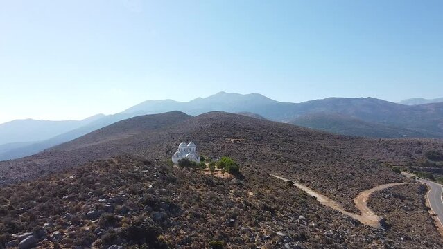 flight over Creete mountains, Greece