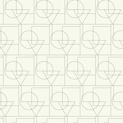 Vector monochrome geometric pattern in simple graphic design. Fashion trendy geometry.