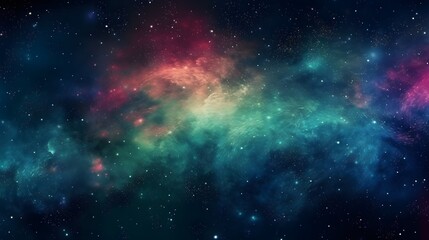 Obraz na płótnie Canvas A colorful galaxy and Stars of a planet