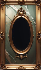 antique gold frame, baroque, rococo, art, generative ai, generative, ai