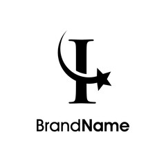Elegant Initial I Star Logo