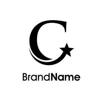 Elegant Initial C Star Logo