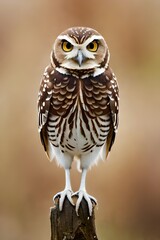 Fototapeta premium Burrowing Owl bird, Generative AI