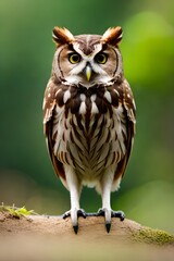 Fototapeta premium Eastern Screech Owl bird, Generative AI