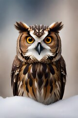 Obraz premium Eastern Screech Owl bird, Generative AI