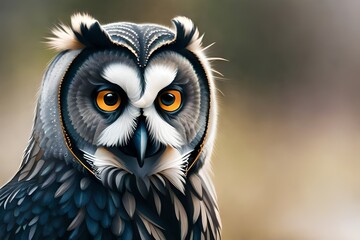 Fototapeta premium Great Gray Owl bird , Generative AI