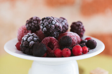 some blueberries and cranberries