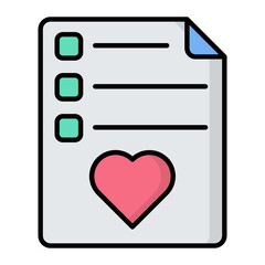 Obraz premium Wishlist Line Color Icon