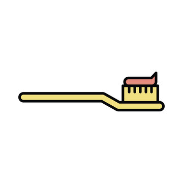 brush, paste, tooth brush, tooth brush icon
