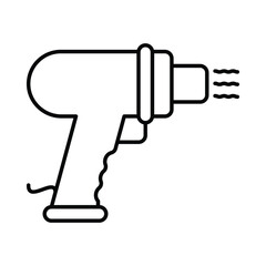 Electric hand drill, Heat gun, screwdriver , Electric screwdriver drill icon
