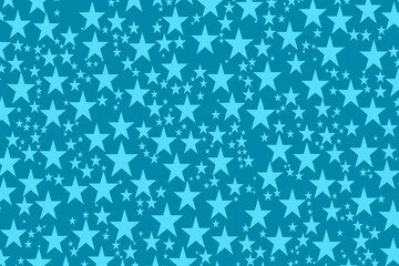 Vector background with stars. A bunch of beautiful stars of different sizes on a blue mystical background	