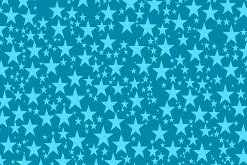 Vector background with stars. A bunch of beautiful stars of different sizes on a blue mystical background	