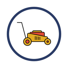 Grass cut machine, Mower, Lawnmower icon