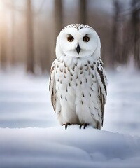 Snowy Owl Owl bird, Generative AI