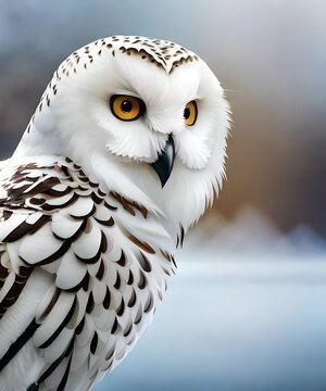 Snowy Owl Owl bird, Generative AI