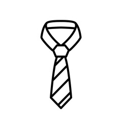 Cute necktie outline icon